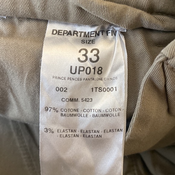 Department five men's tabacco queen chino trousers - Picture 7 of 8